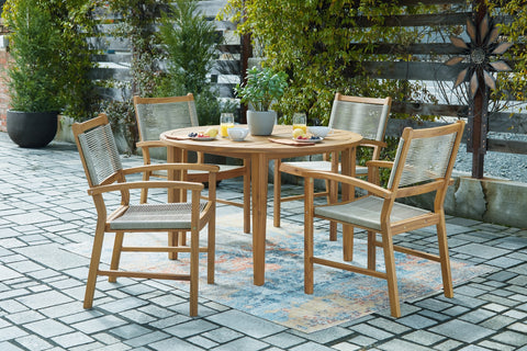 Janiyah Outdoor Dining Table and 4 Chairs