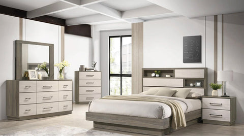 Beige Bedroom set with storage