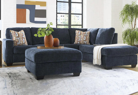 Dark Blue fabric sectional